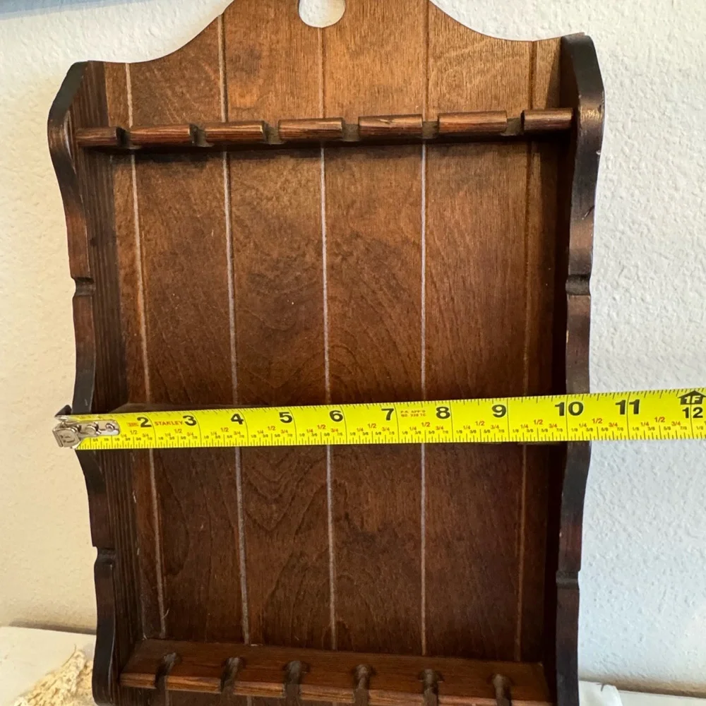 Vintage Wood Spoon Rack